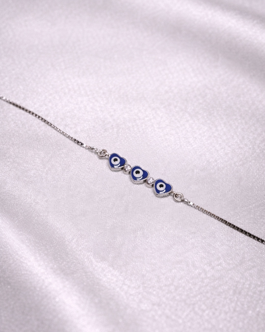 Evil Eye 925 Sterling Silver Adjustable Bracelet