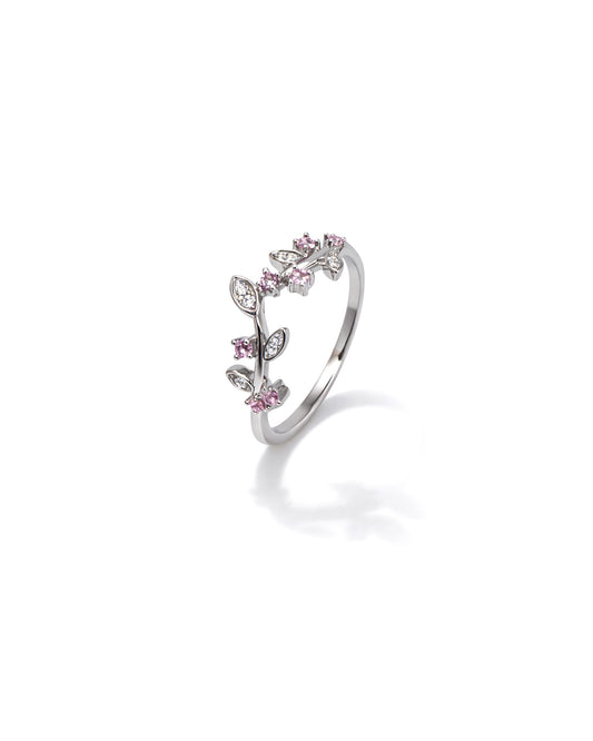 Heavenly Earth 925 Sterling Silver Floral Vine Ring