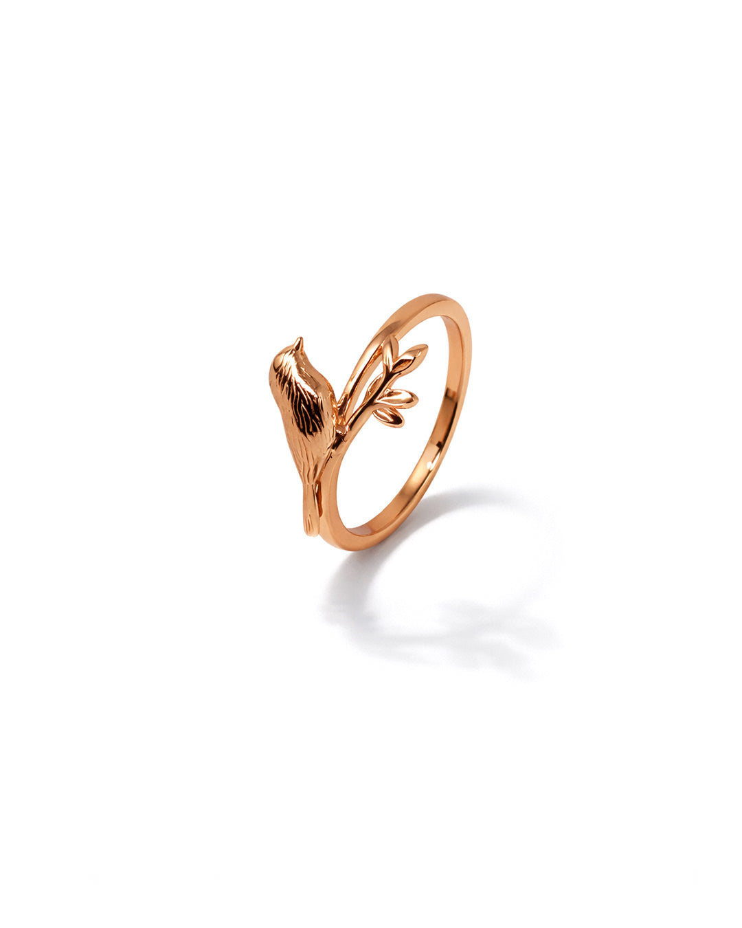 Pink Raven 925 Sterling Silver Bird Adjustable Ring