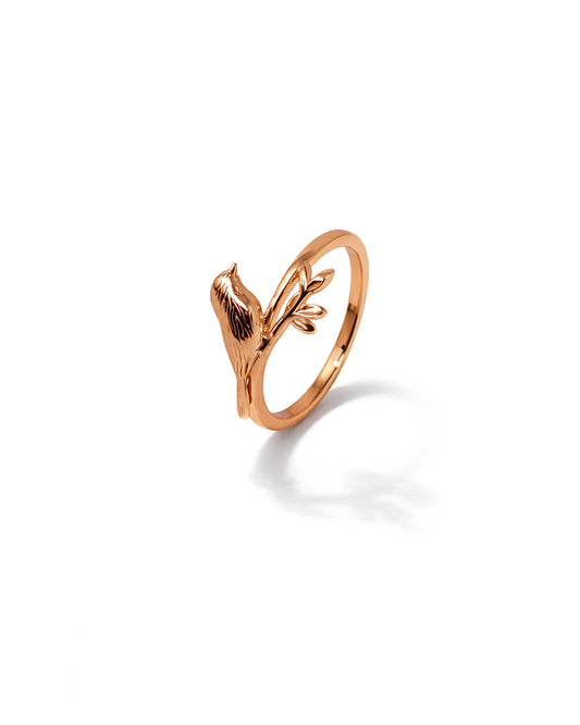 Pink Raven 925 Sterling Silver Bird Adjustable Ring