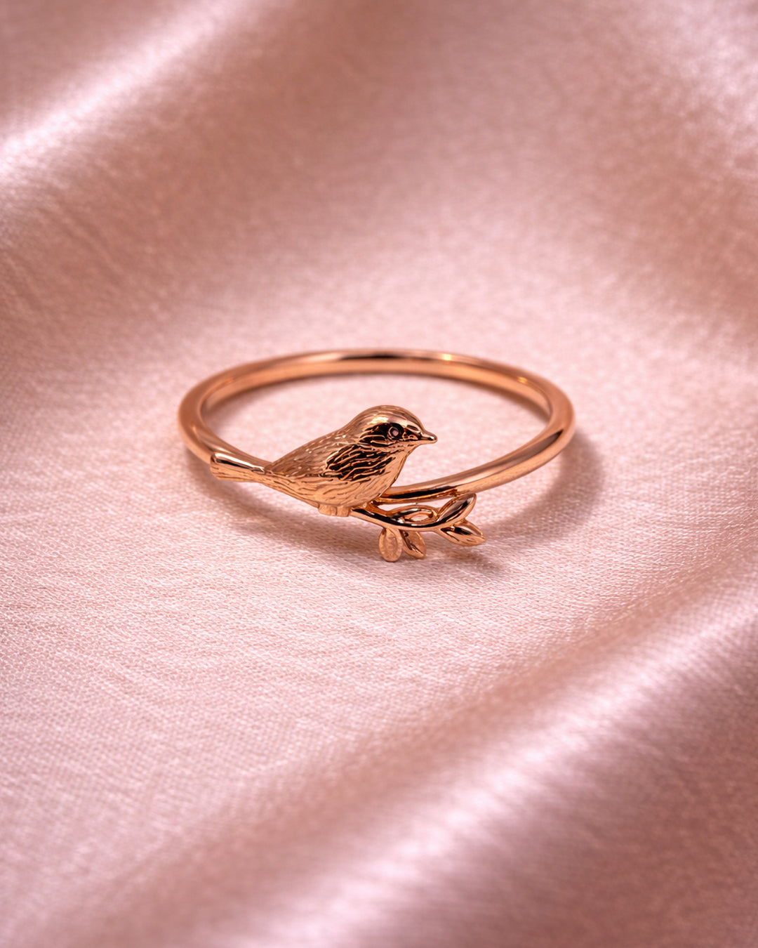 Pink Raven 925 Sterling Silver Bird Adjustable Ring