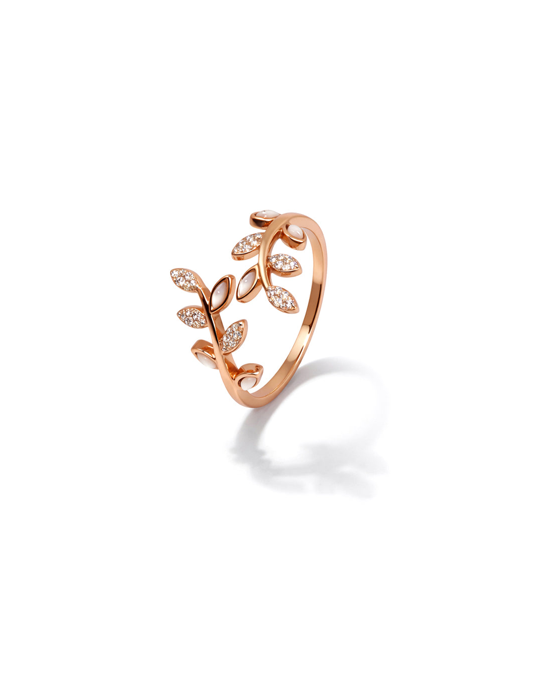 Leafy Swirl 925 Sterling Silver Adjustable Nature Ring