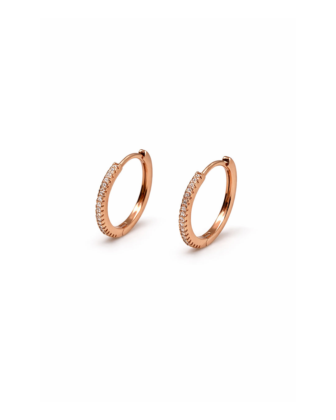 May Magic 925 Silver Rose Gold Hoop Earrings