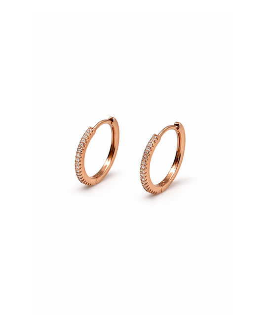 May Magic 925 Silver Rose Gold Hoop Earrings