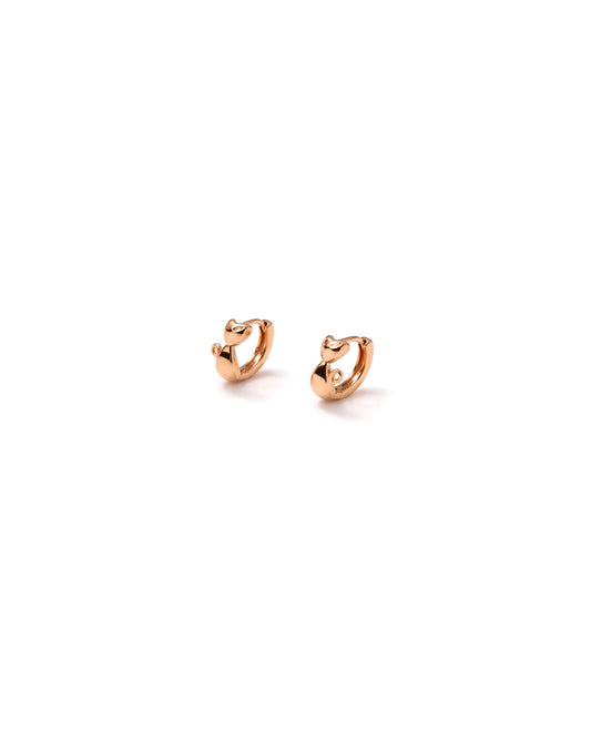 Tin-O-Tin 925 Silver Rose Gold Hoop Earrings