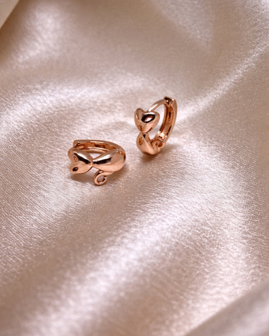 Tin-O-Tin 925 Silver Rose Gold Hoop Earrings
