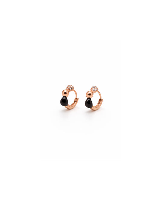 Gallaway 925 Silver Rose Gold Hoop Earrings