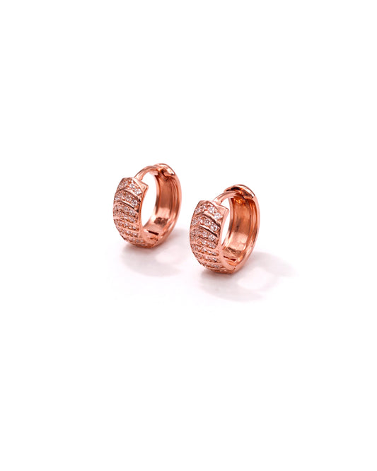 Beats 925 Silver Rose Gold Hoop Earrings