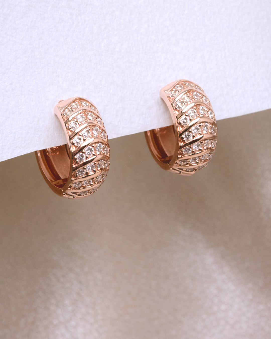 Beats 925 Silver Rose Gold Hoop Earrings