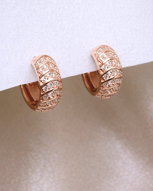 Beats 925 Silver Rose Gold Hoop Earrings
