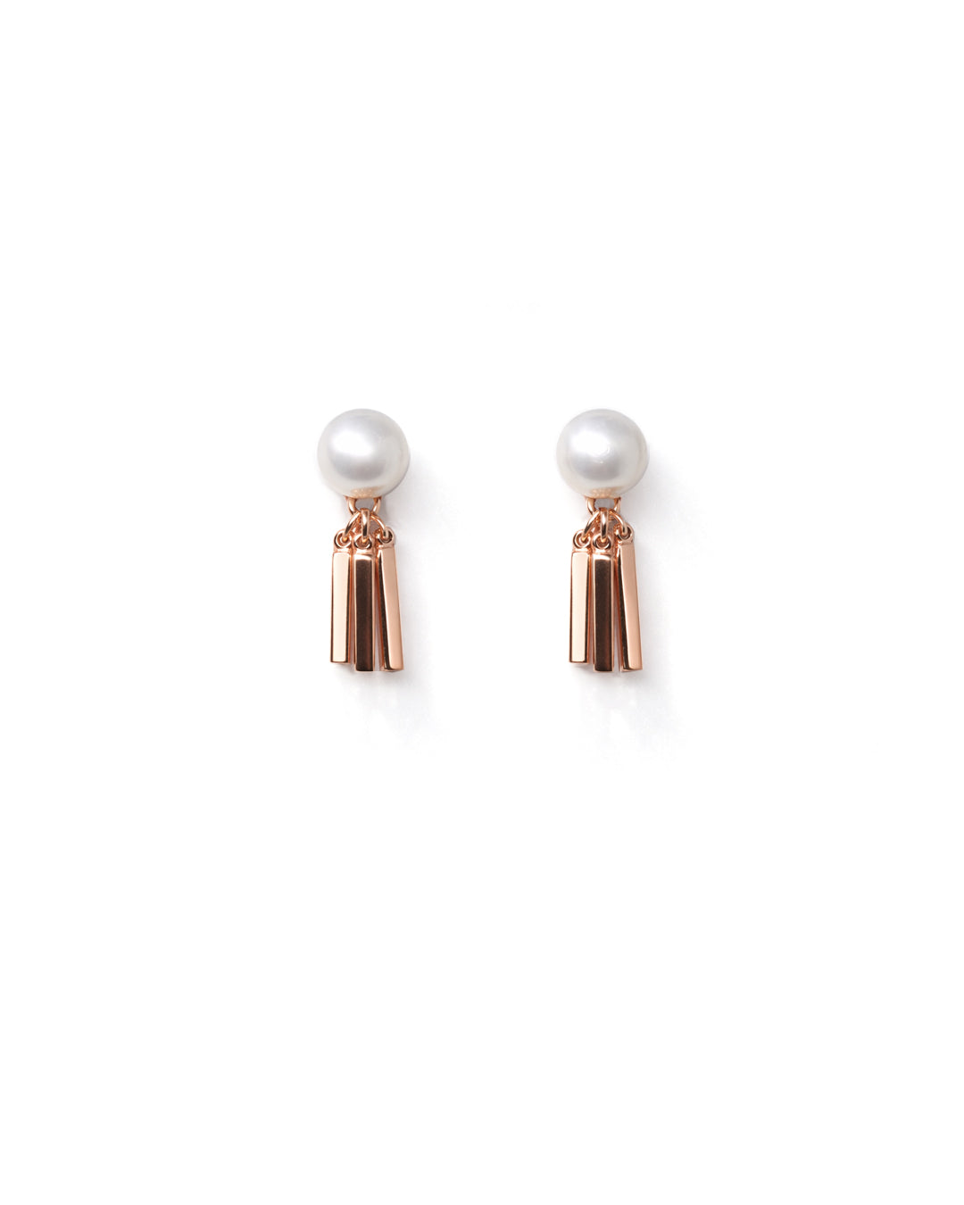 Burrow 925 Silver Rose Gold Pearl Earrings
