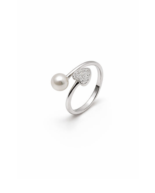 May Marvel Silver 925 Sterling Silver Pearl Ring