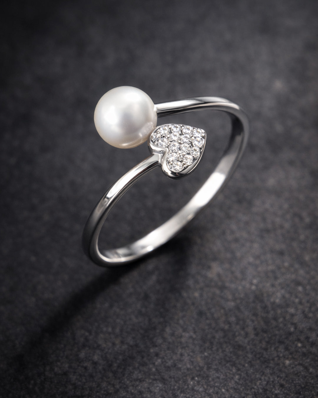 May Marvel Silver 925 Sterling Silver Pearl Ring