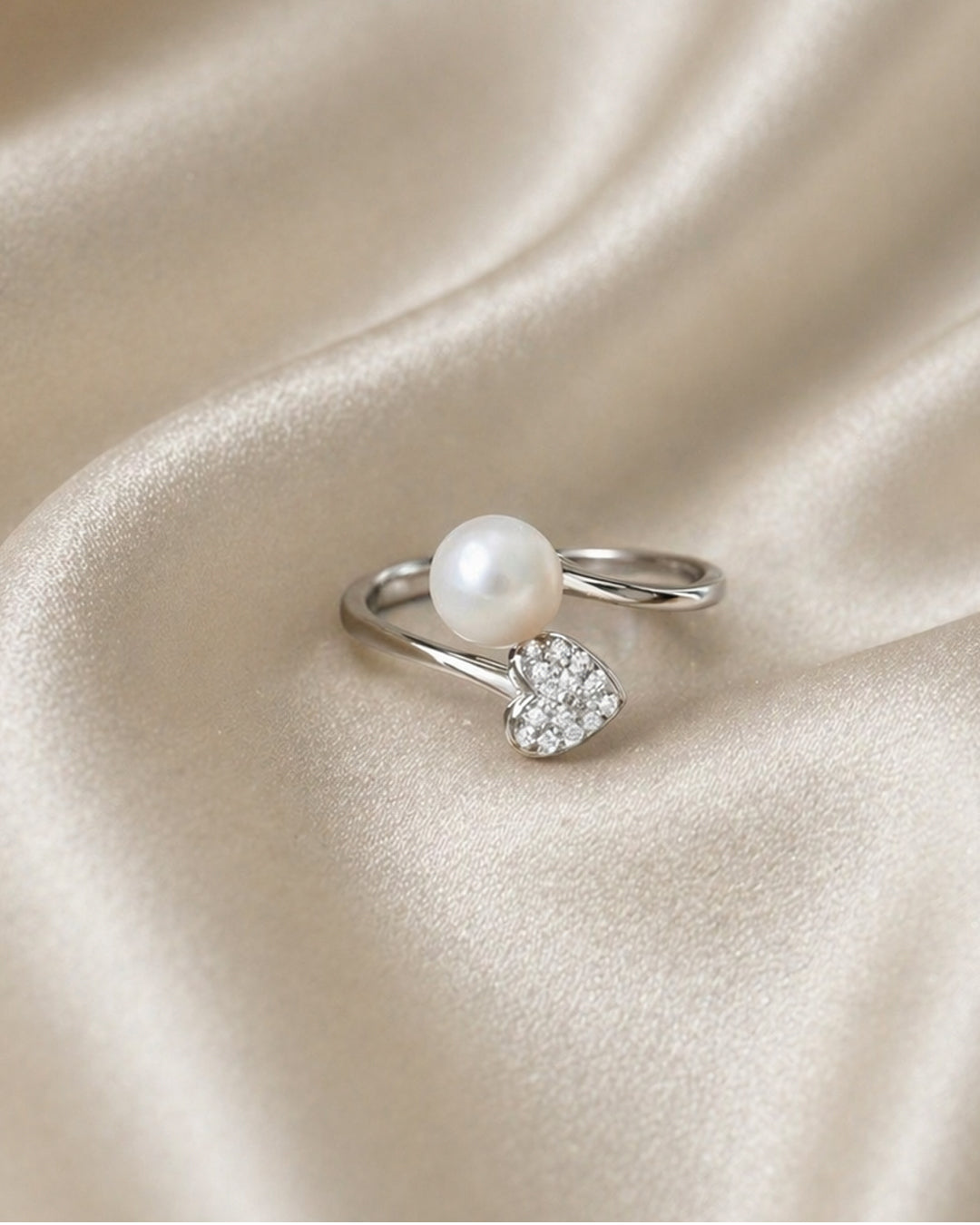 May Marvel Silver 925 Sterling Silver Pearl Ring