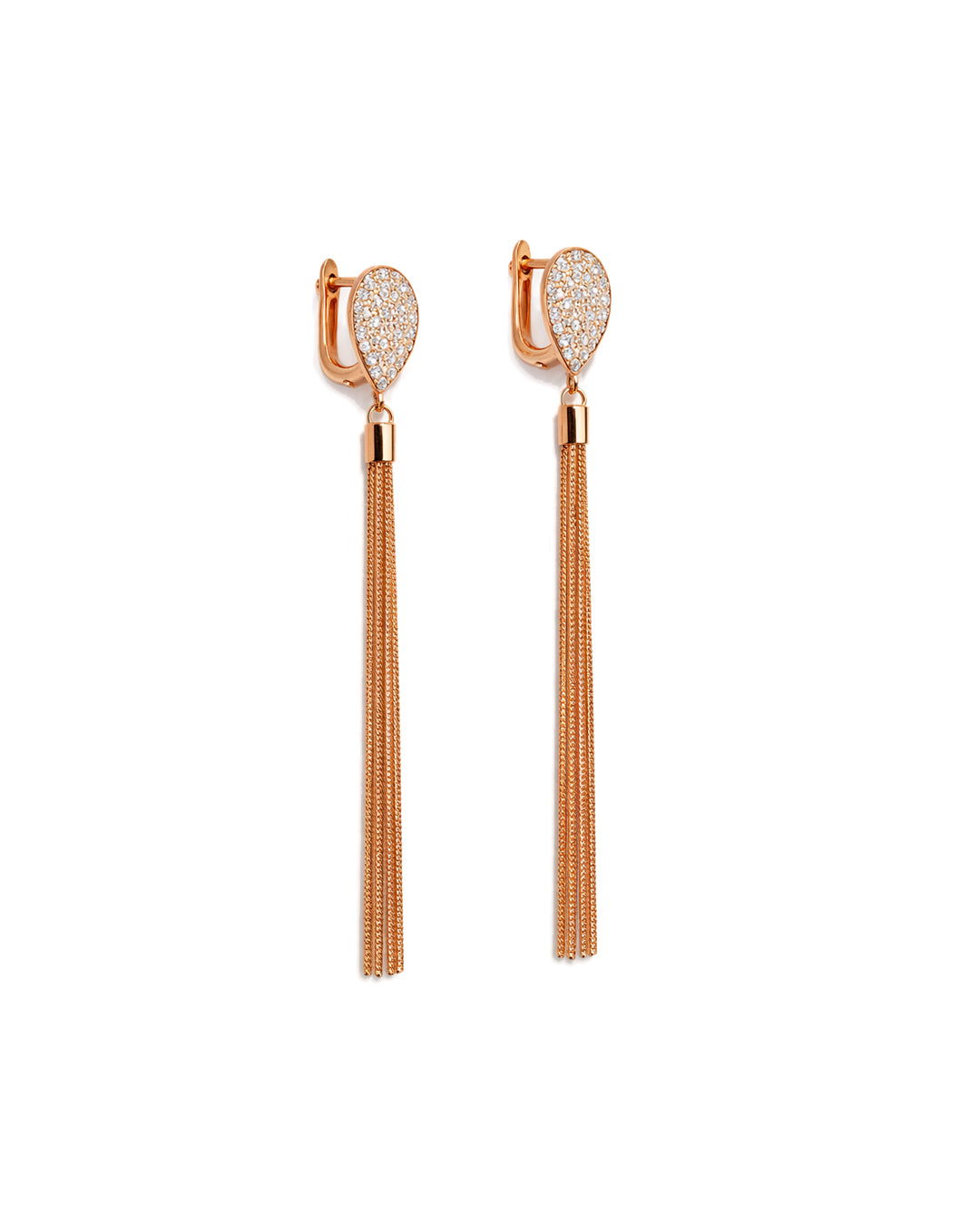 Ala Roots 925 Silver Rose Gold Dangle Earrings