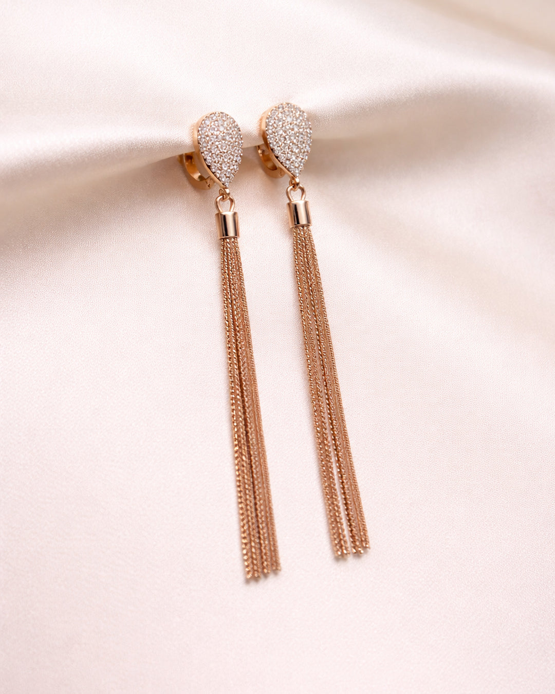 Ala Roots 925 Silver Rose Gold Dangle Earrings